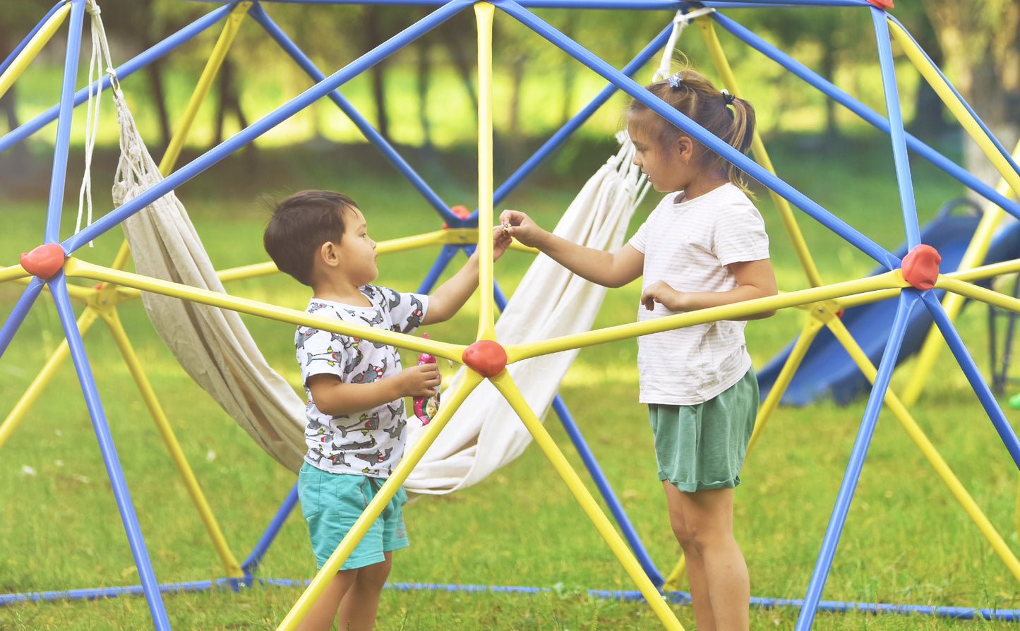 Children's Geometric Jungle Gym Dome Climber - 10 ft Playground Climbing Frame with Rust & UV Resistant Steel, Supports 1000 LBS