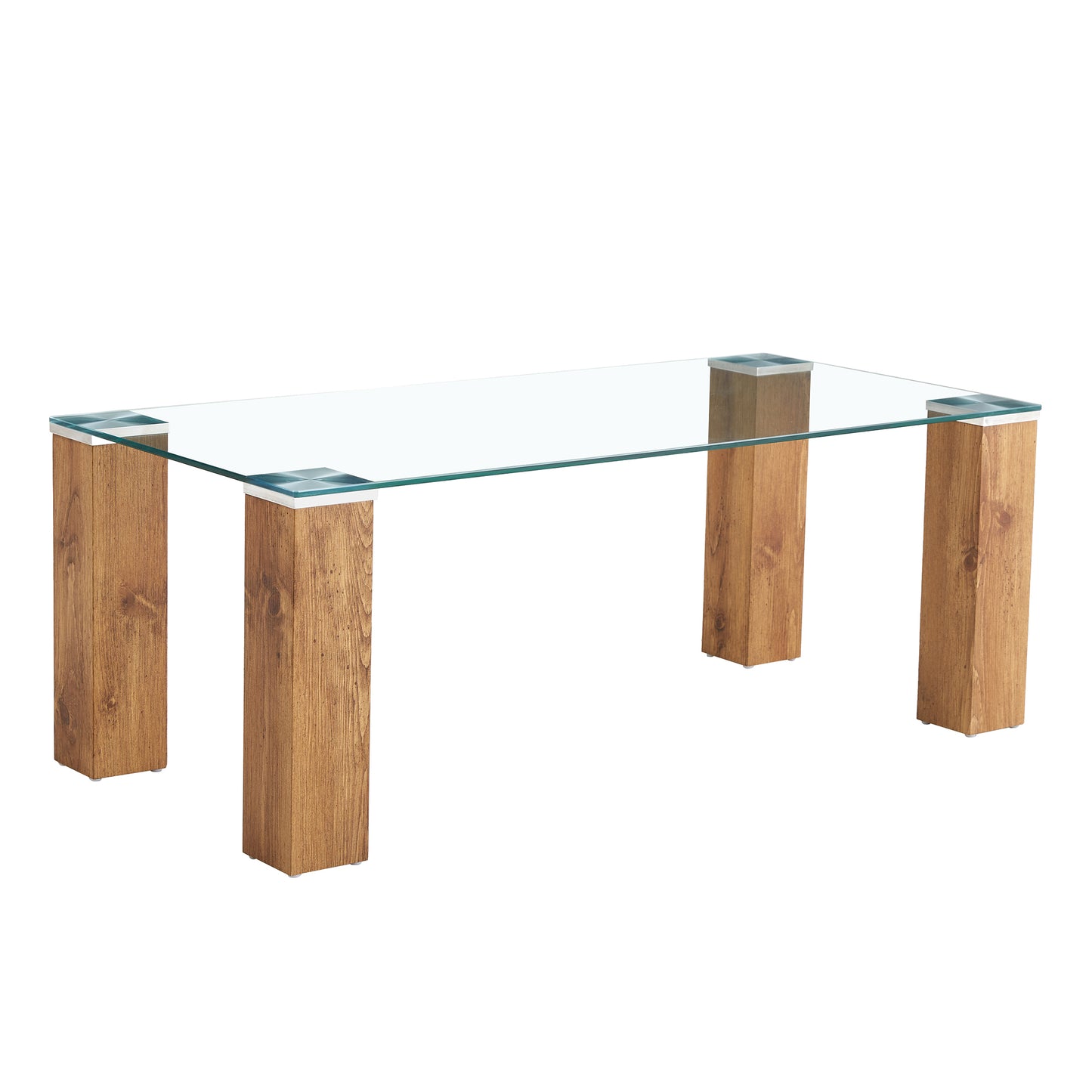 Elegant Glass Coffee Table with Durable MDF Legs - Stylish Combination of Sophistication and Strength