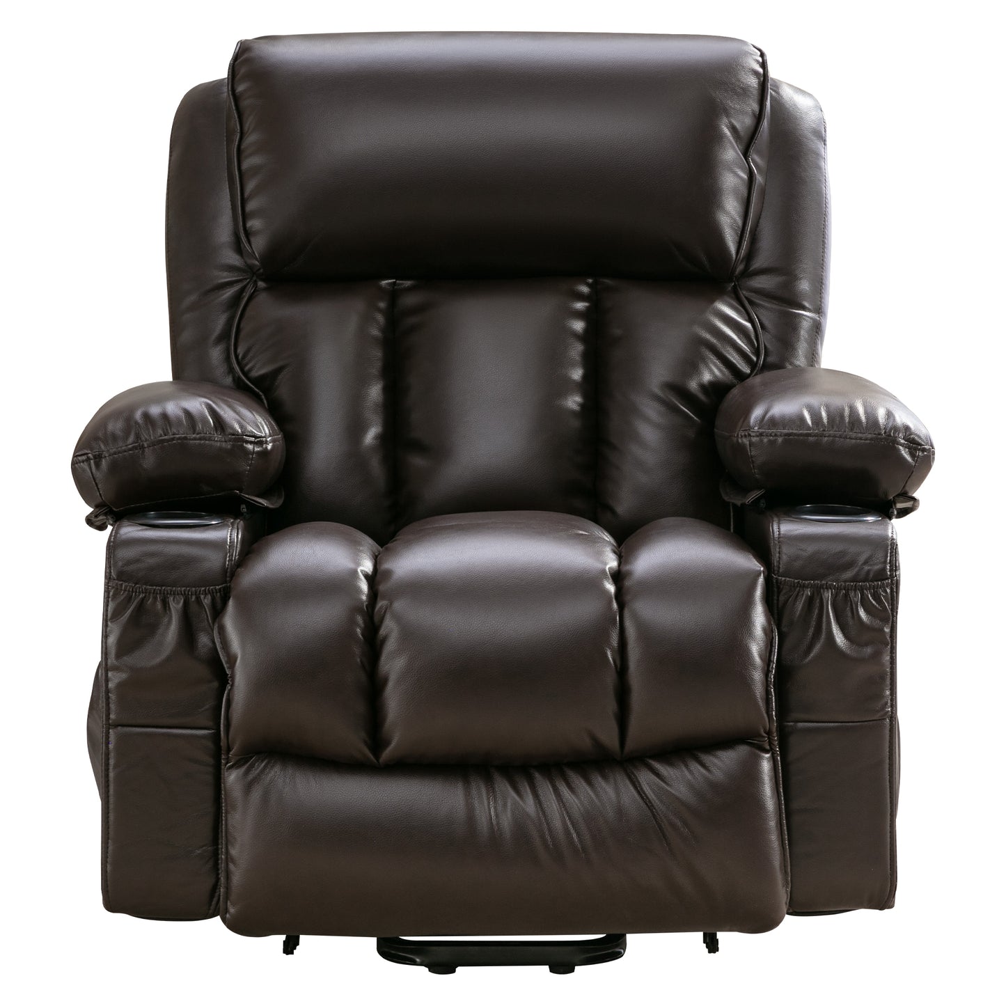 Electric Power Lift Recliner Chair with Heat and Massage, Brown