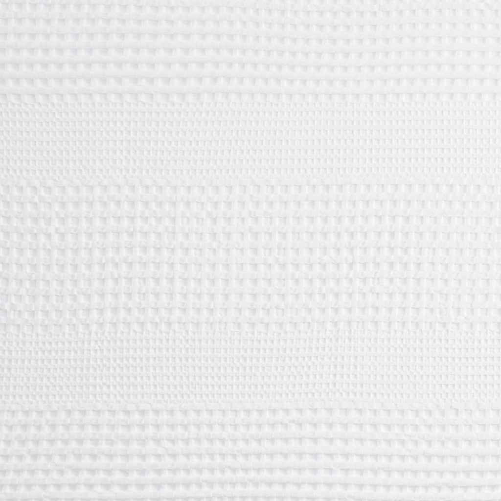 White Cotton Waffle Weave Spa Shower Curtain