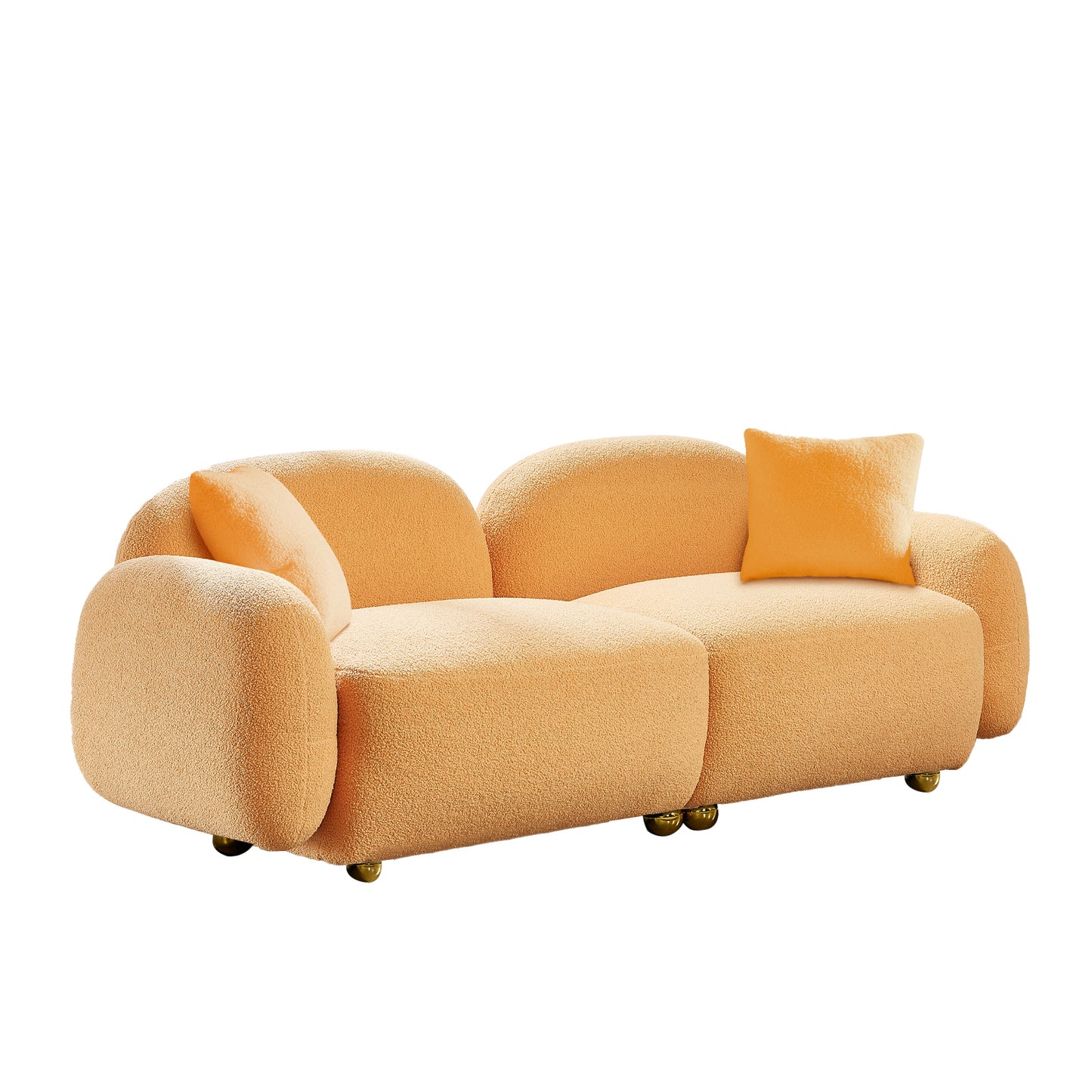 Velvet Upholstered Sofa - Luxurious Plush Couch for Ultimate Comfort and Style