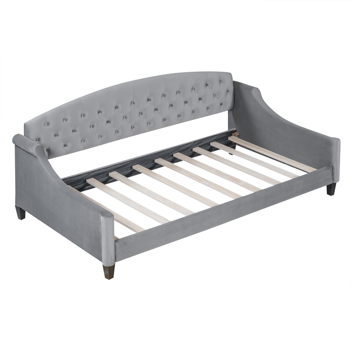 Modern Luxury Tufted Button Daybed,Twin,Gray(Expected Arrival Time:12.28)