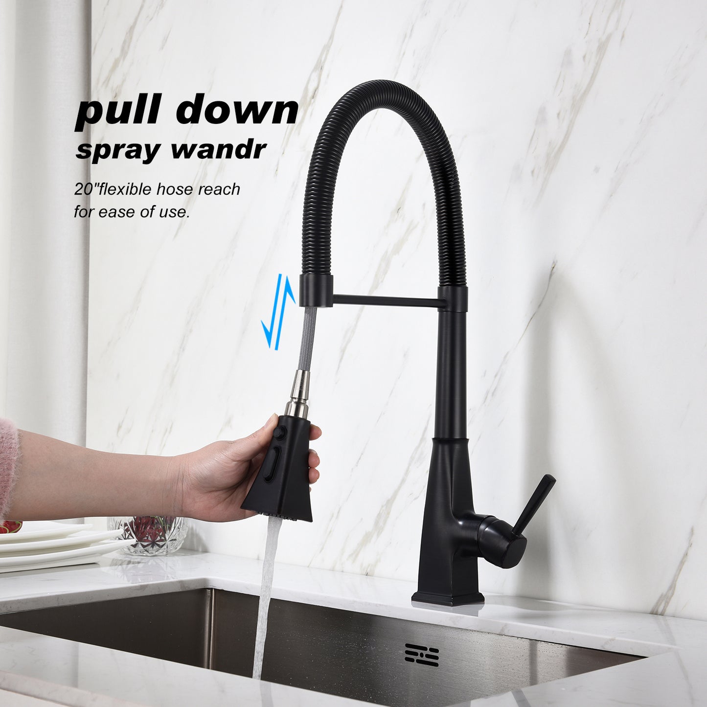 Kitchen Faucet with Pull Down Sprayer