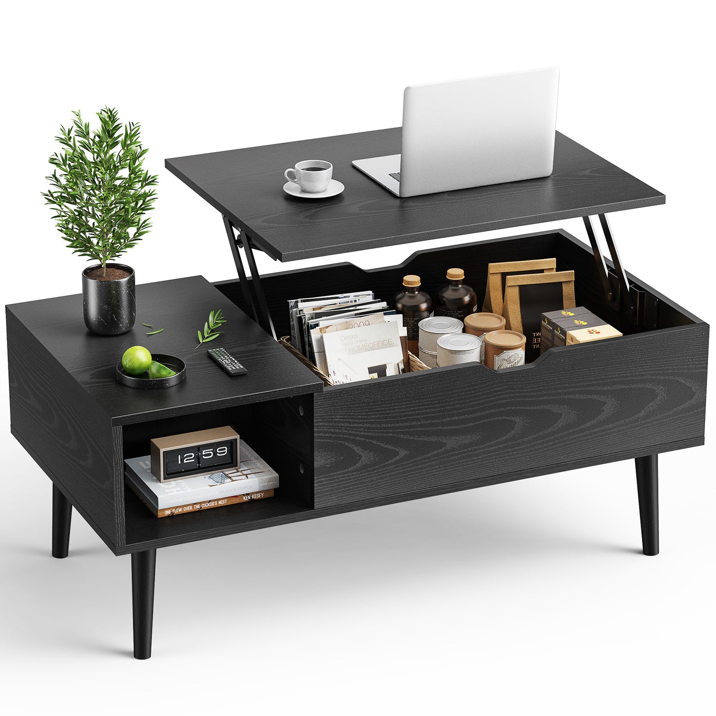 Transform your Living Space with the Sweetcrispy Lift Top Coffee Storage Wood Table