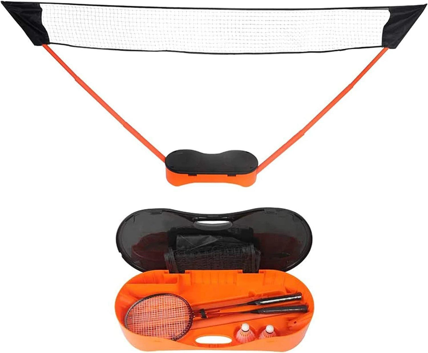 Portable Badminton Set with 10ft Net, Rackets, and Shuttlecocks