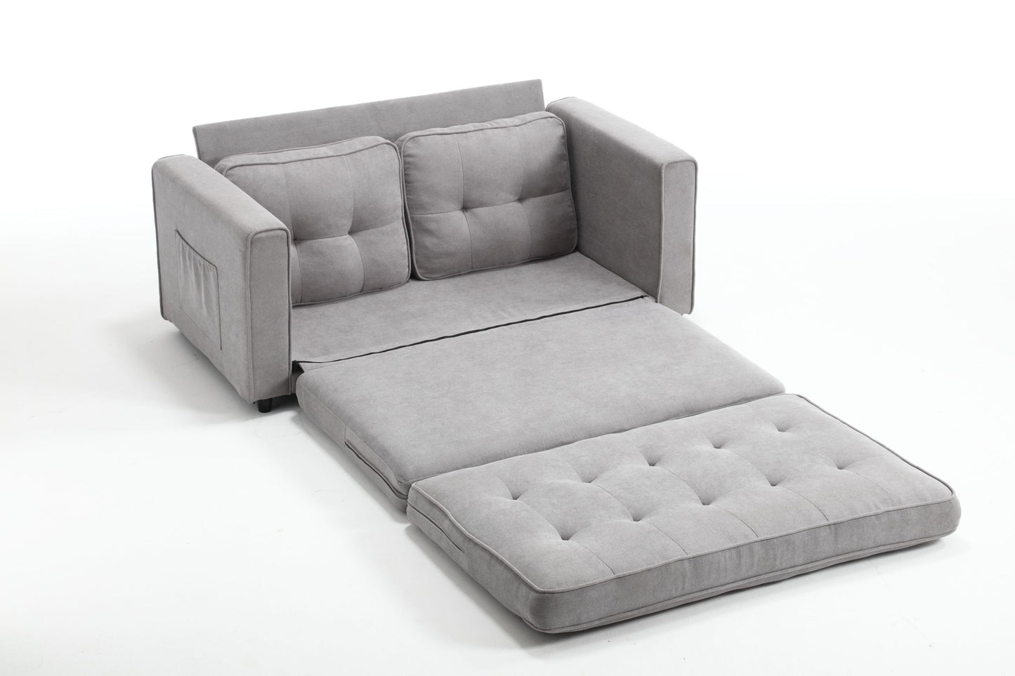 Convertible 3 Fold Sofa Bed with Storage, Space-Saving Loveseat