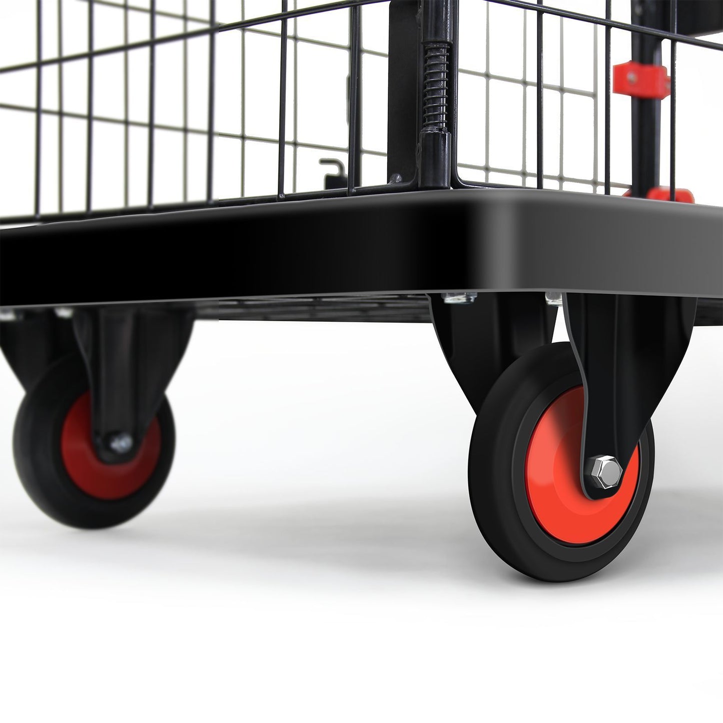 Foldable Platform Push Hand Truck Cart, Basket Cage Cart, 660 lbs. Weight Capacity