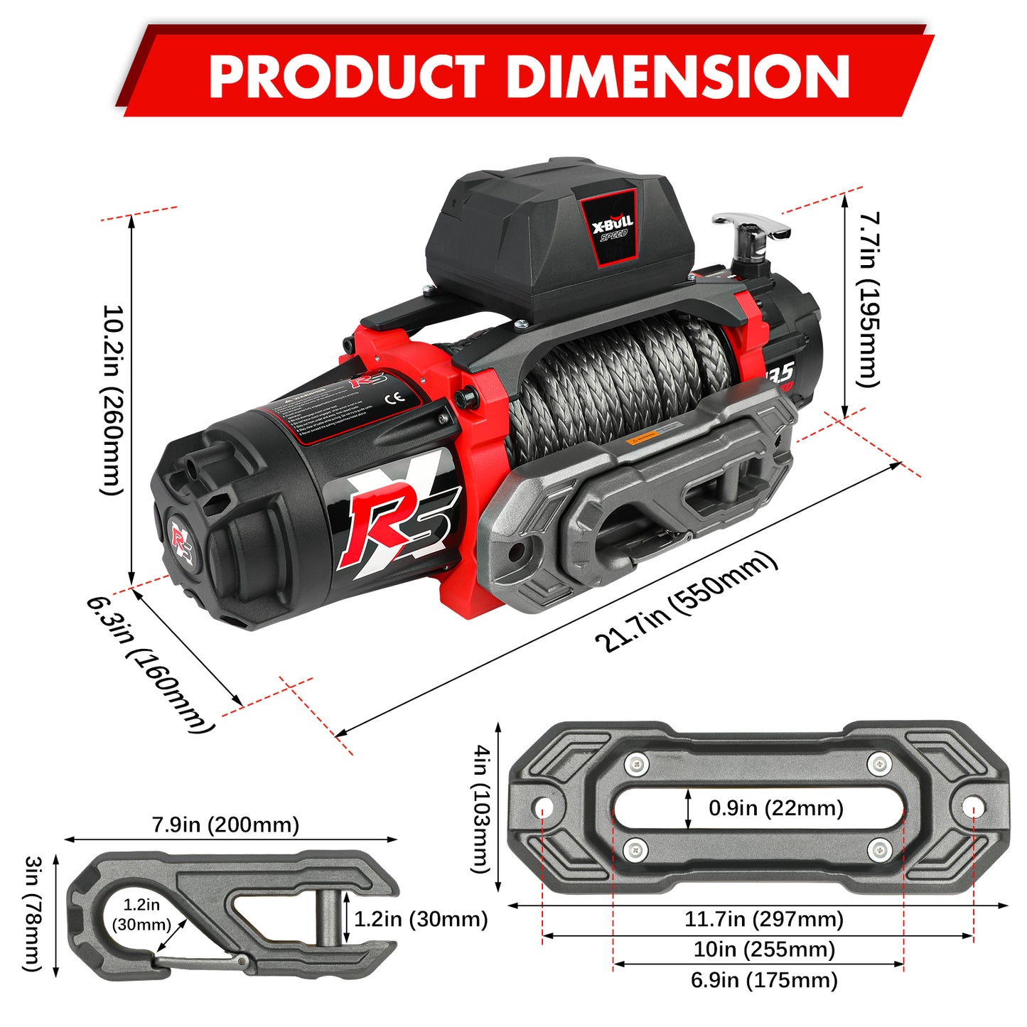 X-BULL 13500 lbs Electric Winch with Wireless Remote