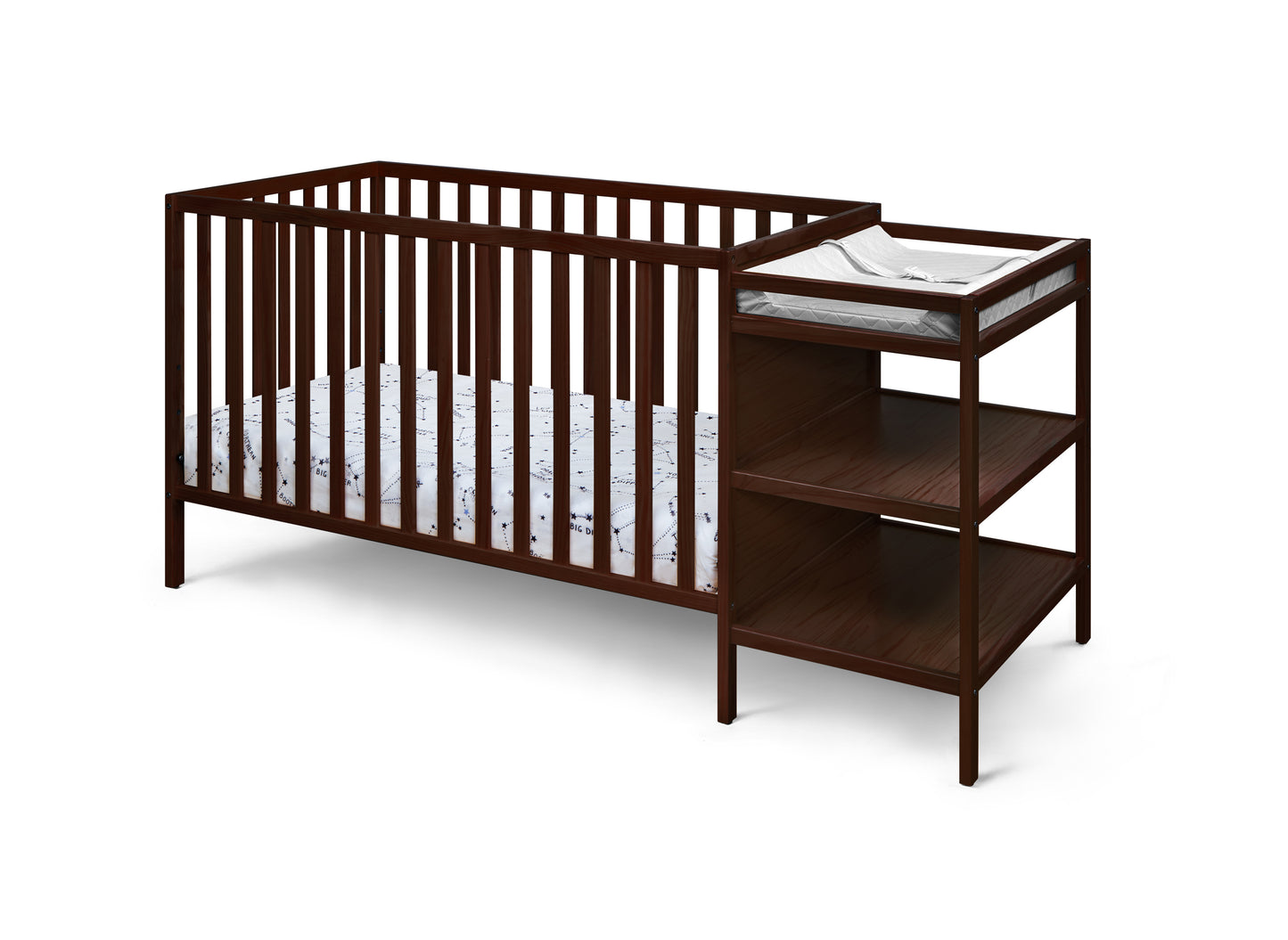 Palmer 3-in-1 Convertible Crib and Changer Combo Espresso