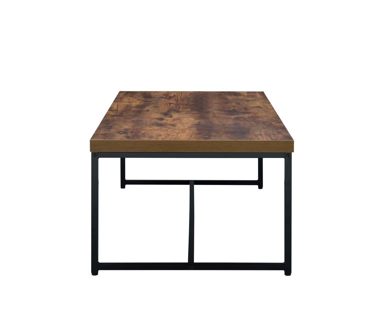 Weathered Oak and Black Bob Coffee Table - Industrial-Inspired Living Room Furniture