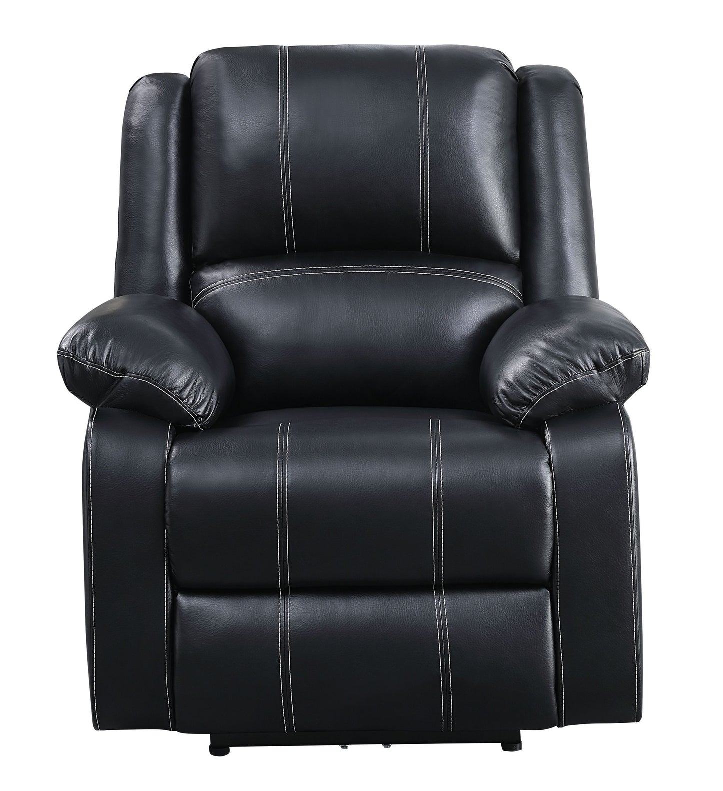 Black Synthetic Leather Zuriel Power Recliner with USB Port