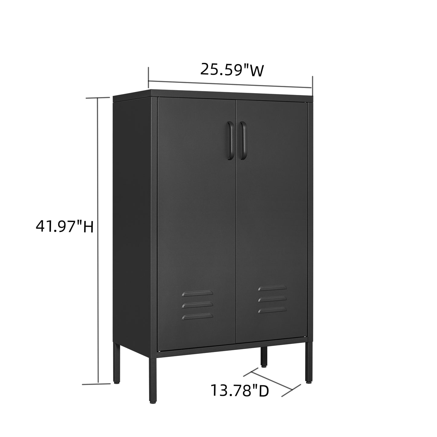 Versatile 2 Door Storage Cabinet with Movable Partitions