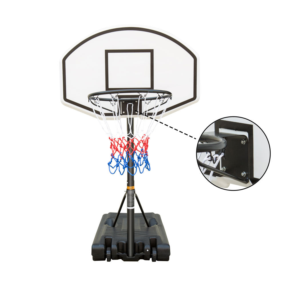 Portable Poolside Basketball Hoop Swimming Pool 3.1ft to 4.7ft Height-Adjustable Basketball System Goal Stand for Kids