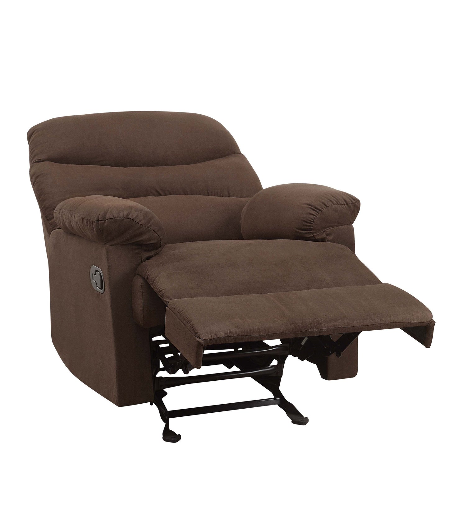 Arcadia Glider Recliner in Chocolate Microfiber with Motion Function