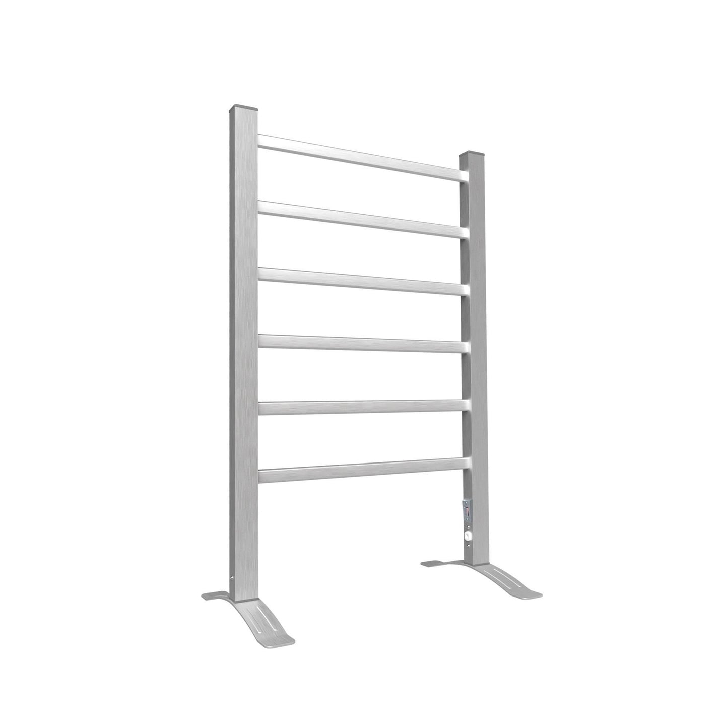 Electric Heated Towel Rack with 6 Stainless Steel Bars - Stylish Wall Mount Towel Warmer for Bathroom