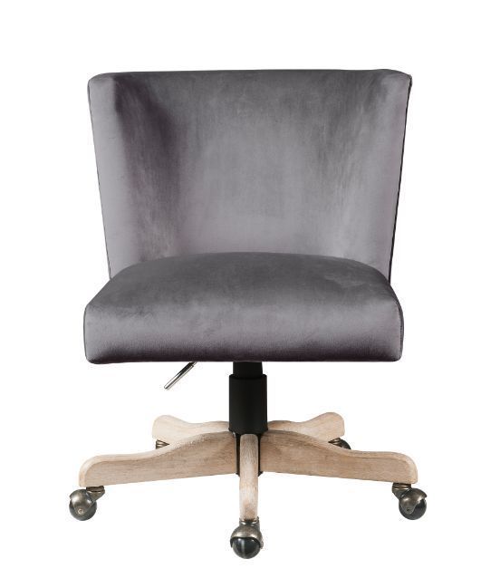 Cliasca Office Chair, Gray Velvet 93073