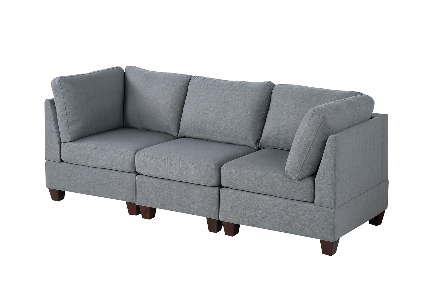 Versatile Gray 3-Piece Modular Seating Set