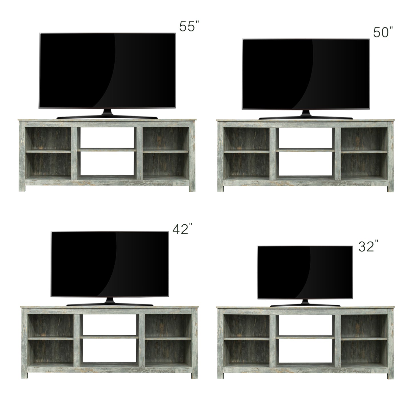 Modern Living Room TV Stand Furniture with Multiple Storage Compartments