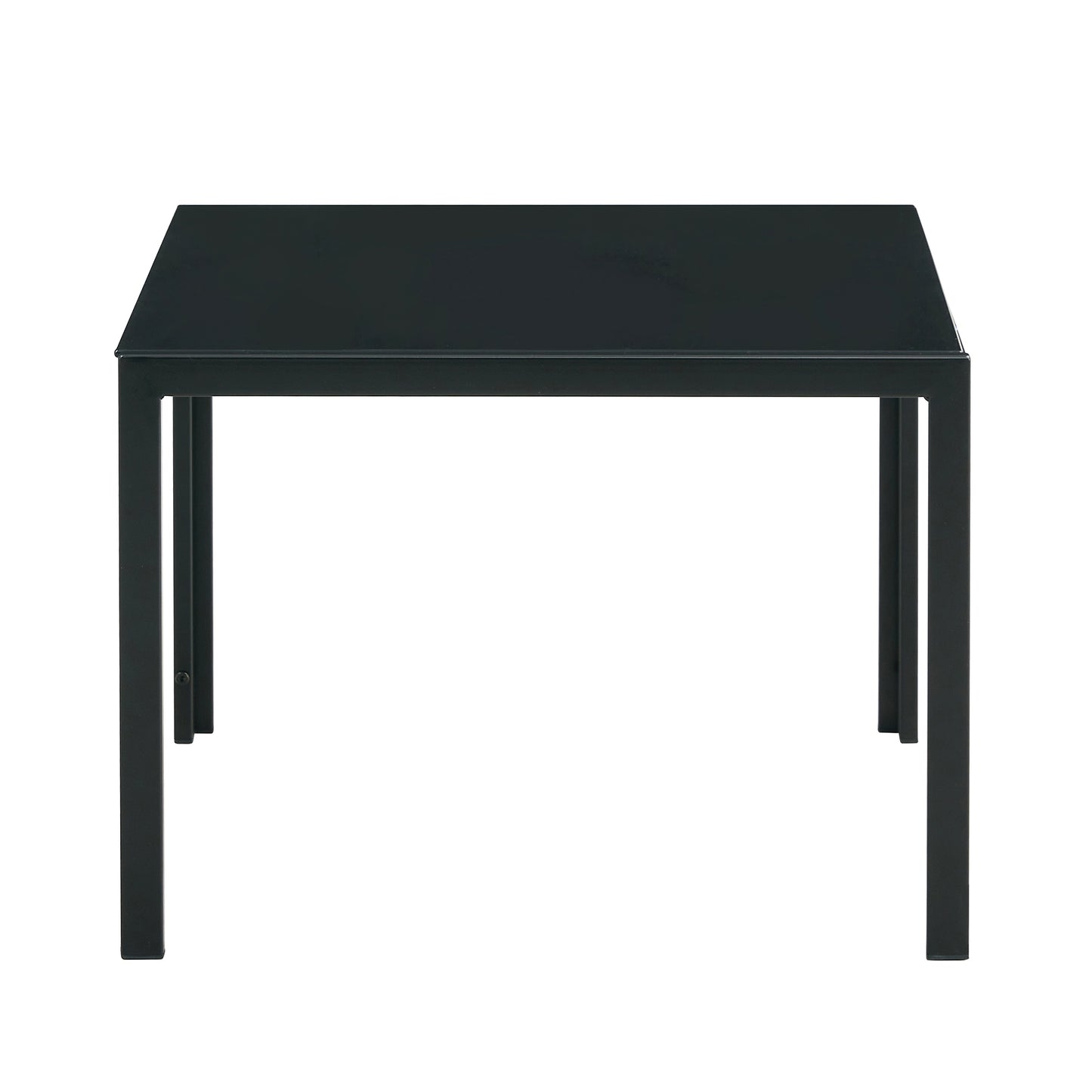 Black Nesting Coffee Table Set with Tempered Glass Finish for Modern Living Rooms