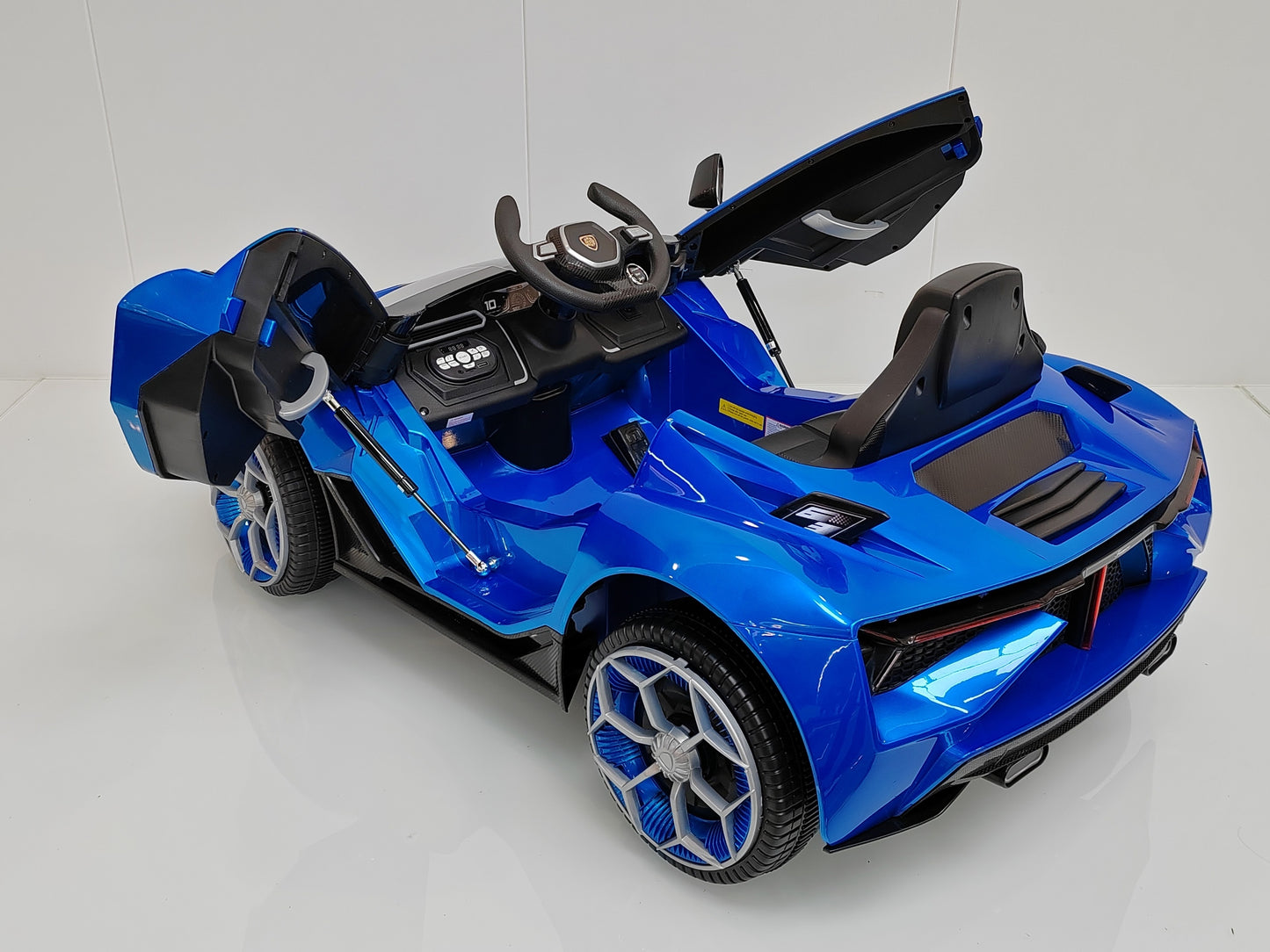 Ride-On Car with Remote Control for Kids Ages 3-6, Blue Electric Car with Swing Function