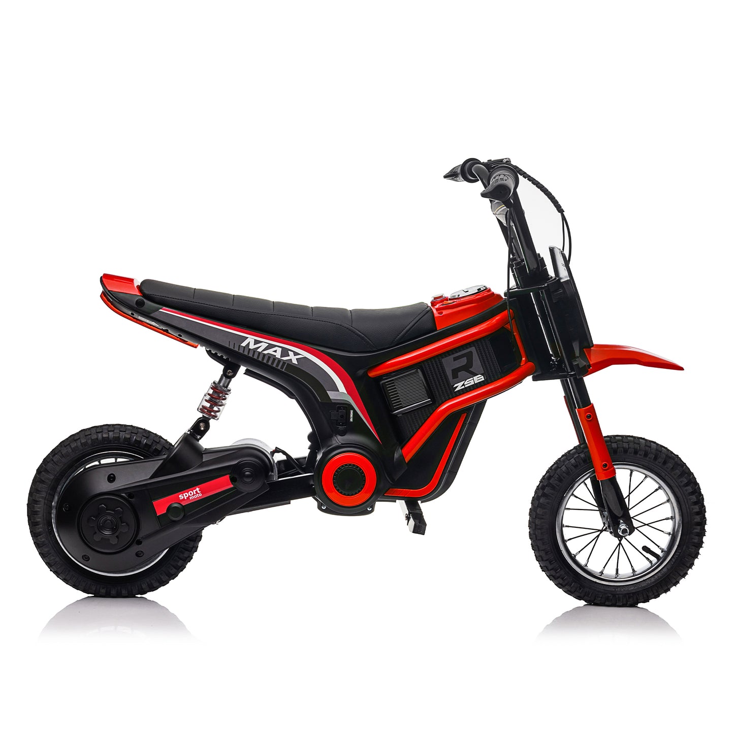 Electric Motocross Motorcycle for Kids - High Speed, Dual Suspension, MP3 Player, Ages 8-12