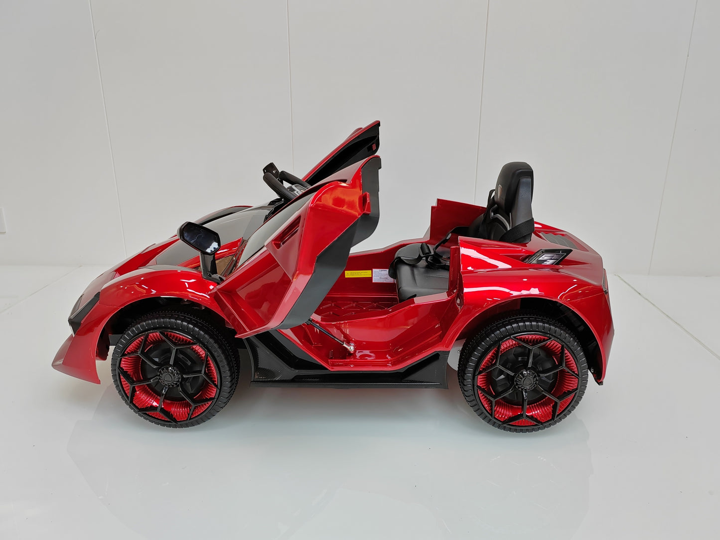 Electric Ride-On Car for Kids with Remote Control - Wine Red