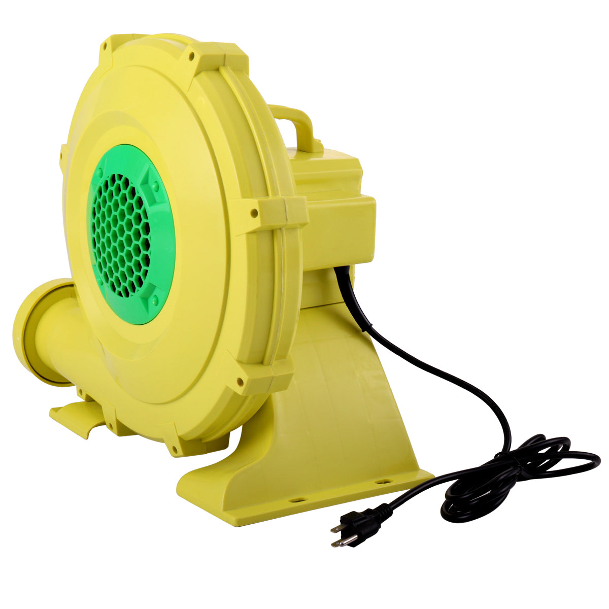 680 W Air Blower, Pump Fan for Inflatable Bounce Castle, Water Slides, Safe, Portable - Yellow and Green