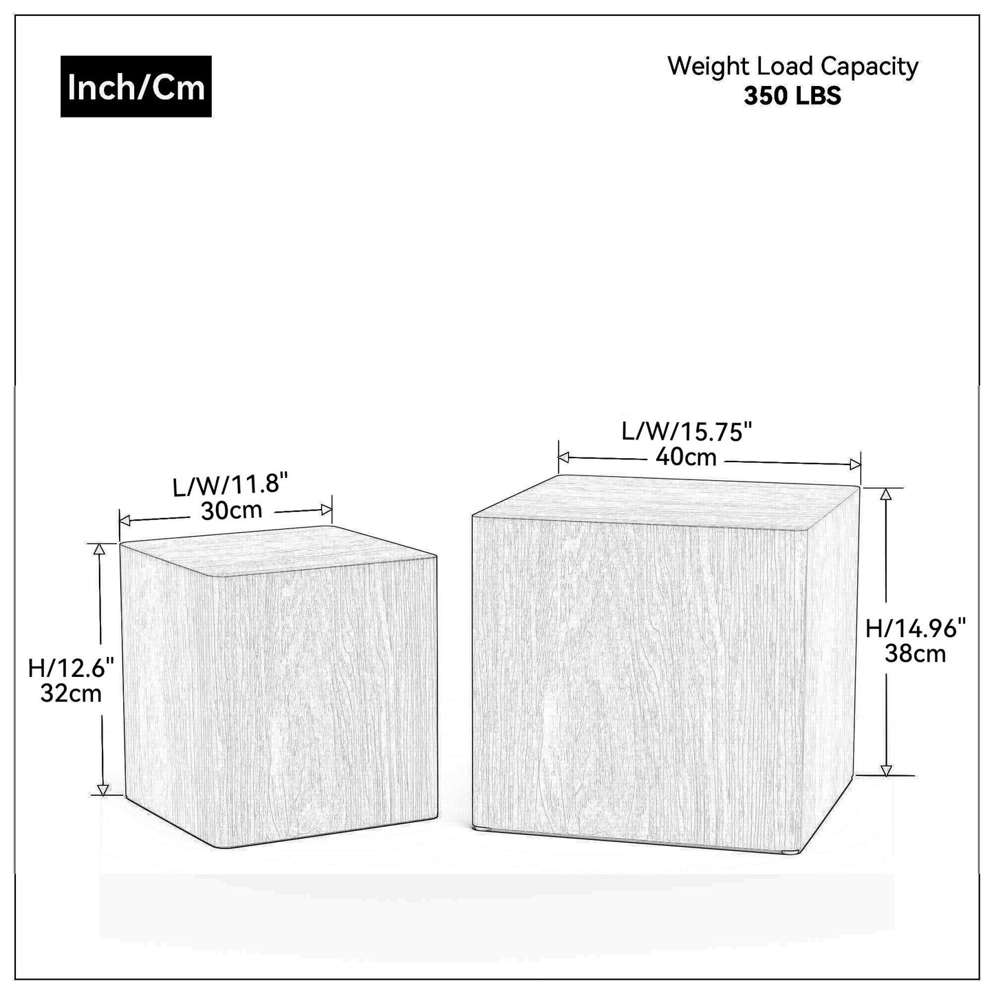 Elegant Walnut MDF Nesting Tables Set of 2 for Living Room, Office, Bedroom