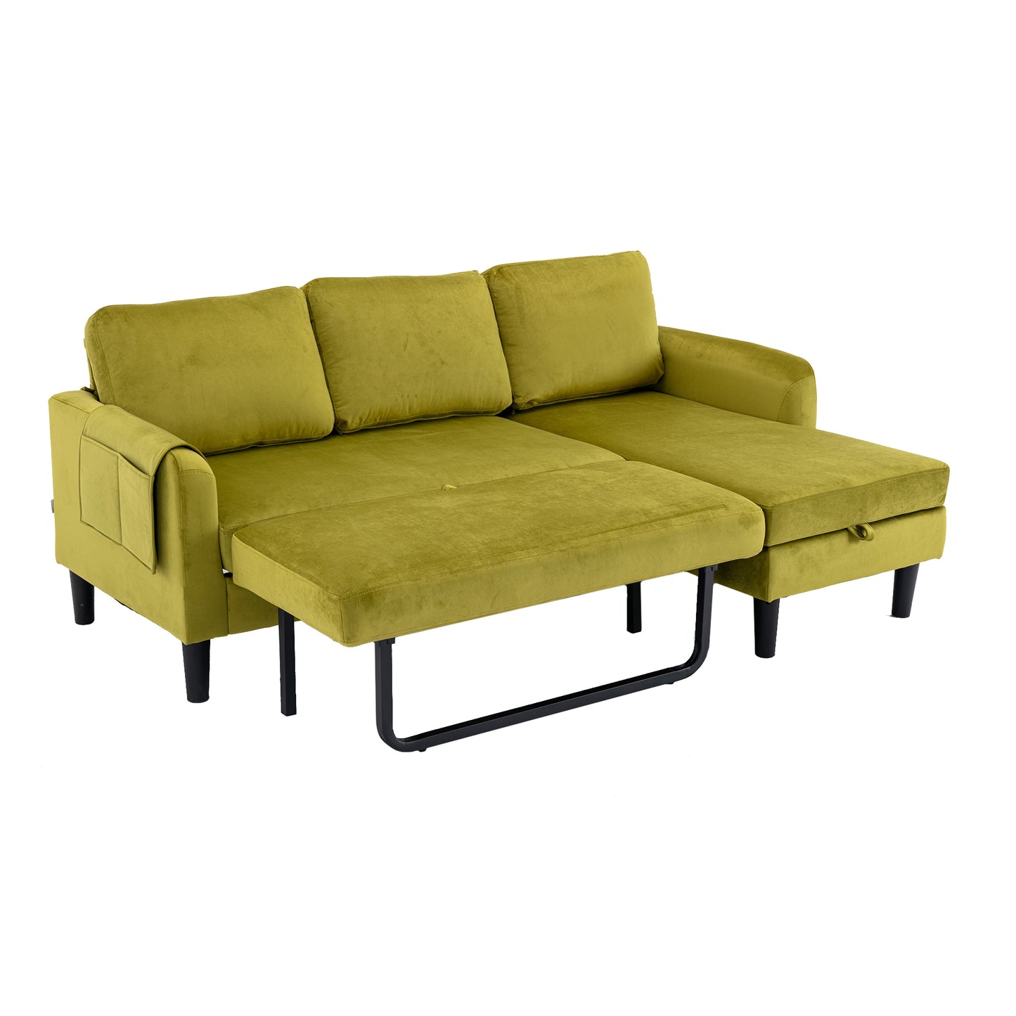 UNITED WE WIN Sectional Sofa Reversible Sectional Sleeper Sectional Sofa with Storage Chaise