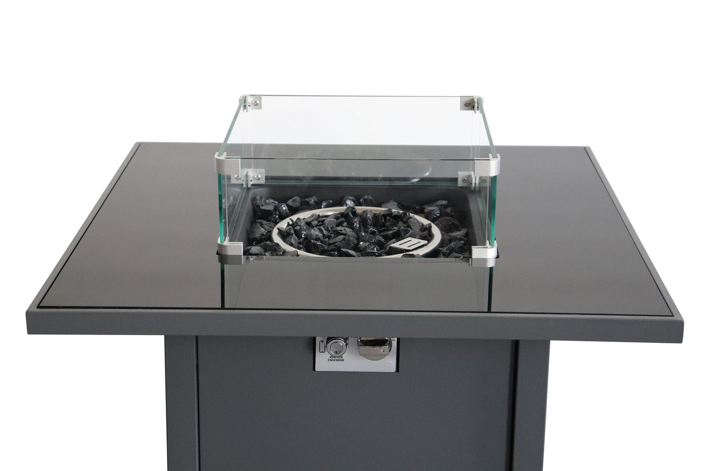 Outdoor Steel Fire Pit Table with Lid - Modern Design and Convenience