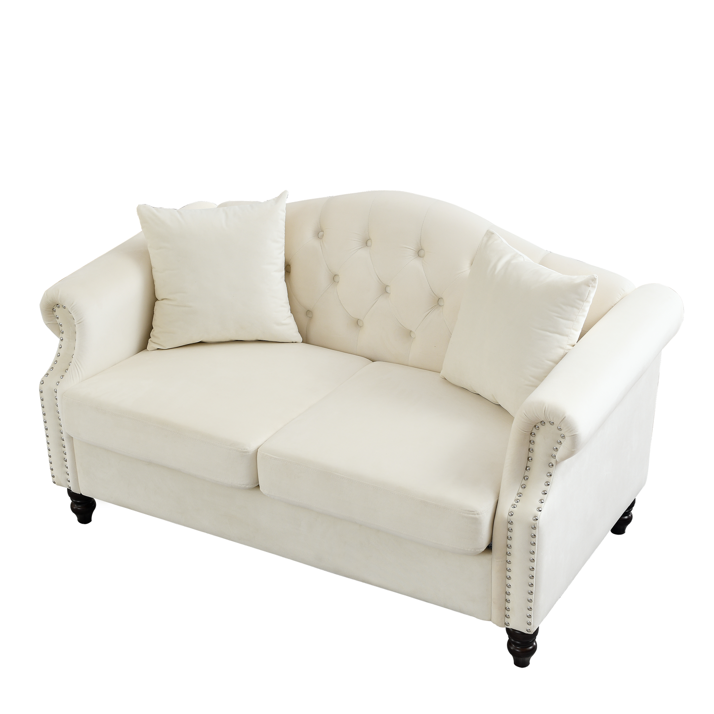 Beige Velvet 3-seater and 2-seater Combination Sofa