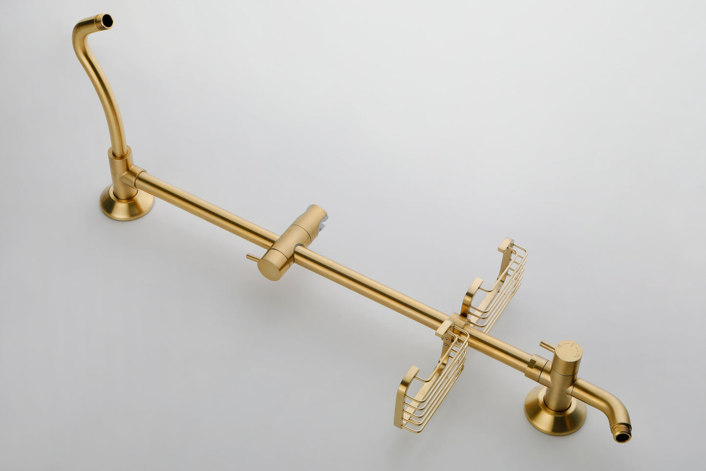 Luxurious Brass Shower System with Hand Shower, Soap Dish, and Rain Showerhead