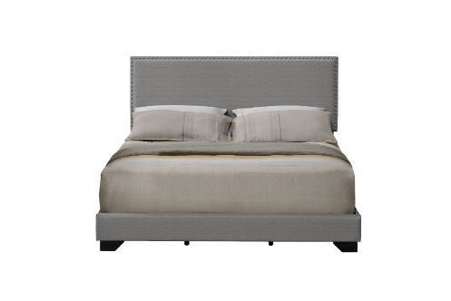 Leandros Queen Bed• Light Gray Fabric 27430Q