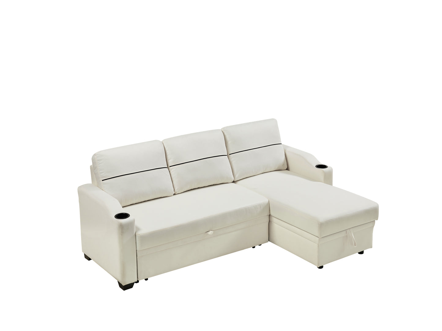 9191 Beige broaching storage sofa