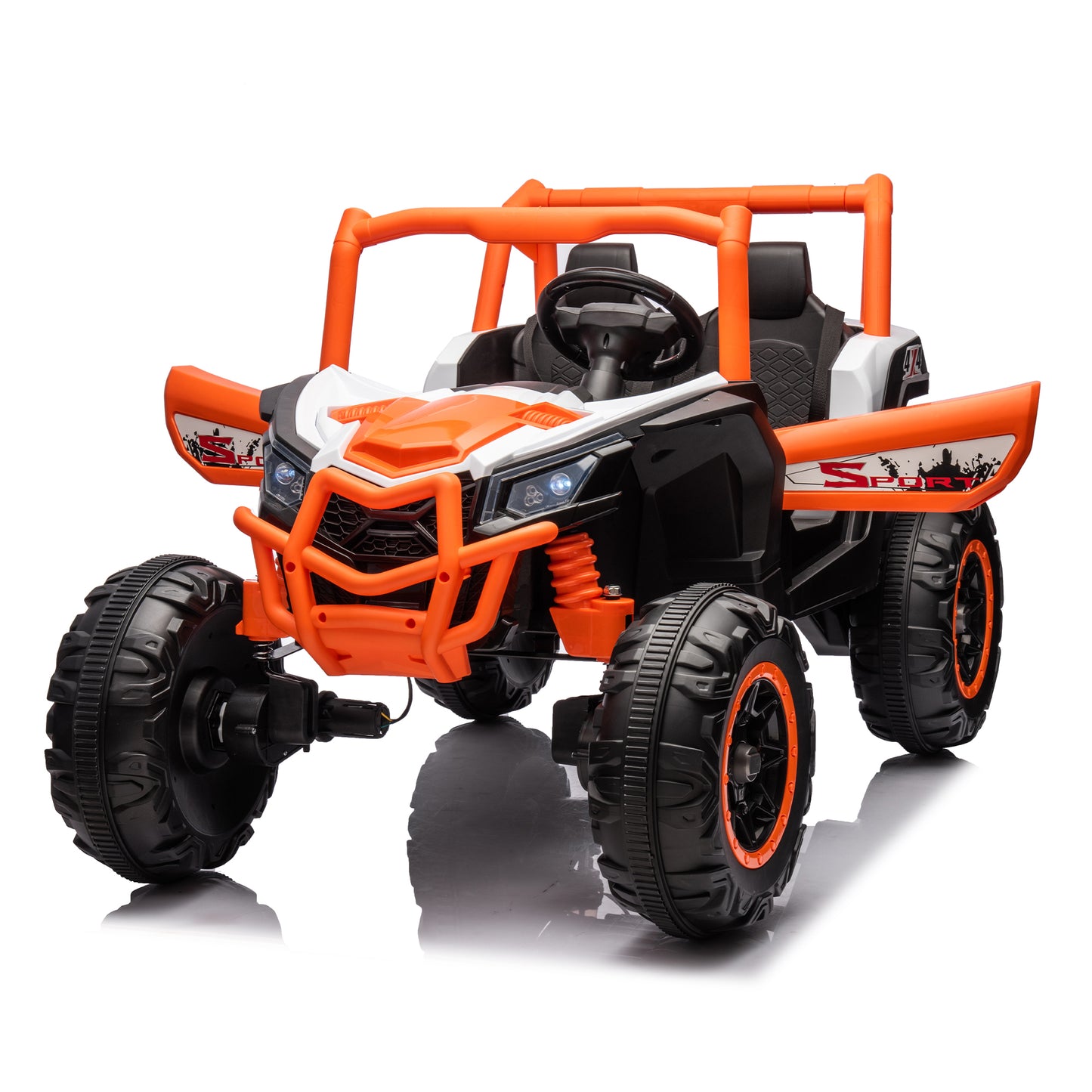 2-Seater 24V Ride-On UTV Car with Remote Control and Safety Belts