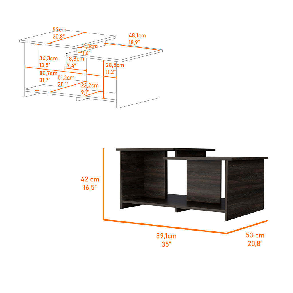 Washington TV Stand with 7 Cubby Storage Space for TVs Up to 65''