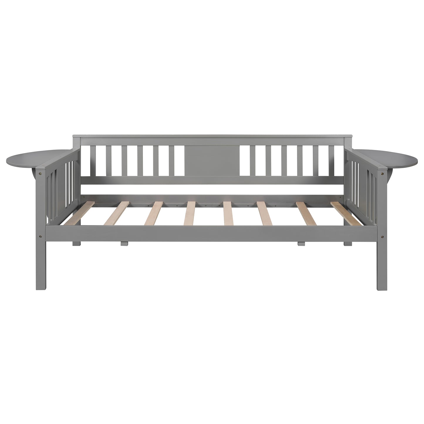 Twin size Daybed, Wood Slat Support, Gray