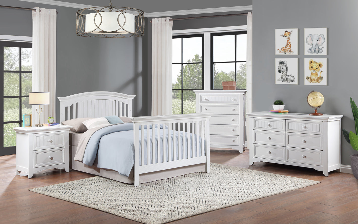 Winchester 6 Drawer Double Dresser White