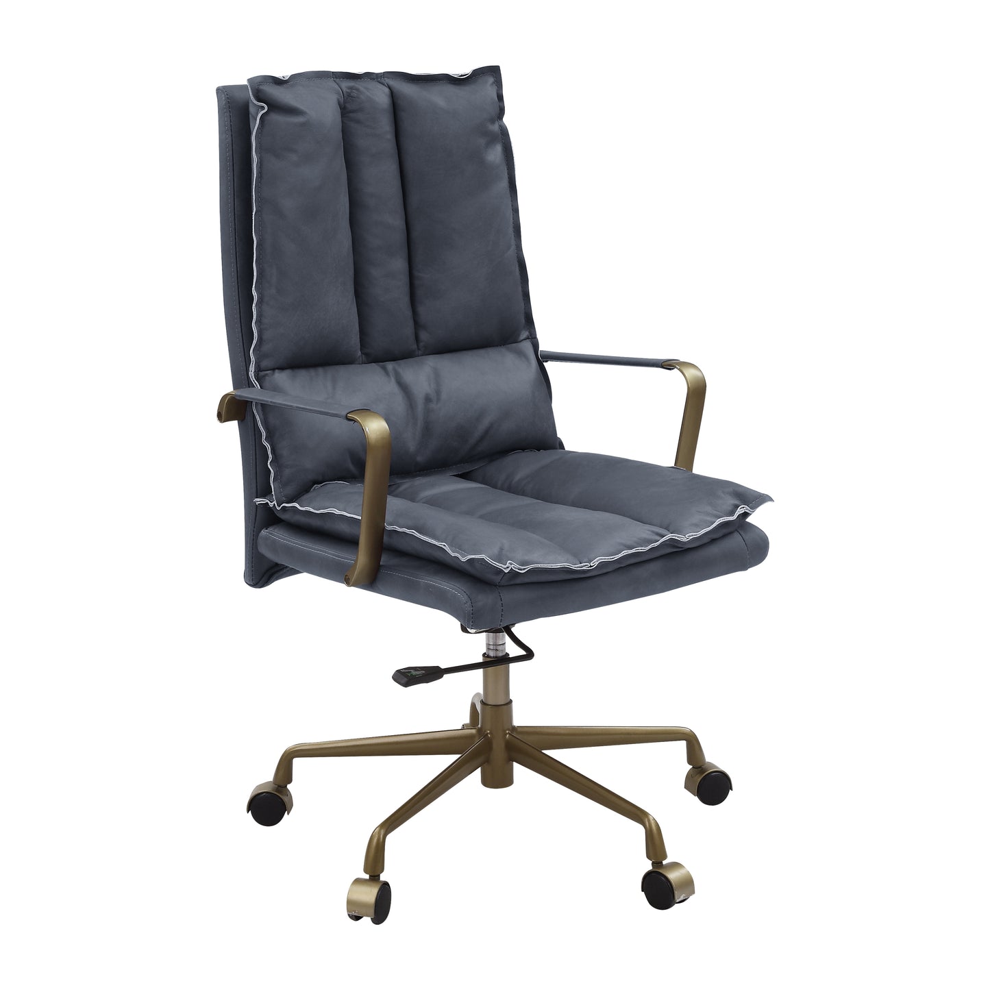 Tinzud Office Chair, Gray Leather 93165