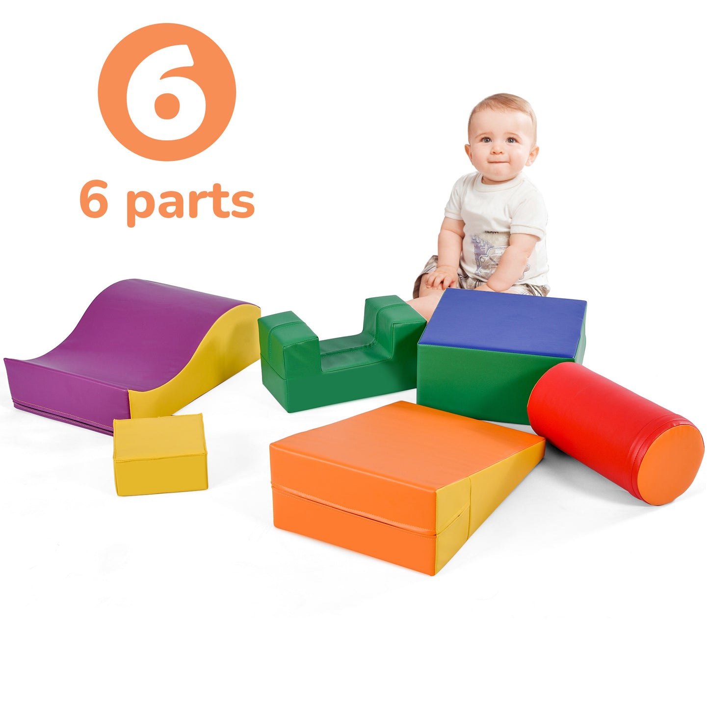 Soft Climbing and Crawling Foam Playset 6 in 1 for Kids