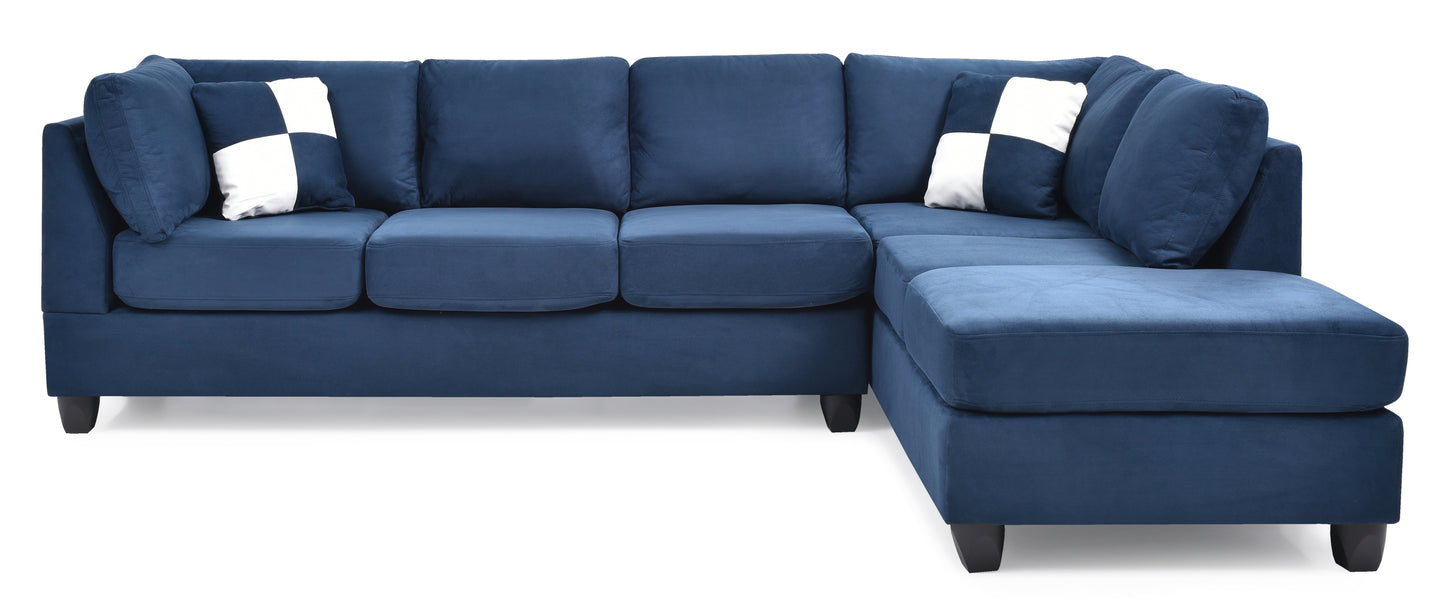 Navy Blue Malone G630B-SC Sectional - Comfort and Modern Style