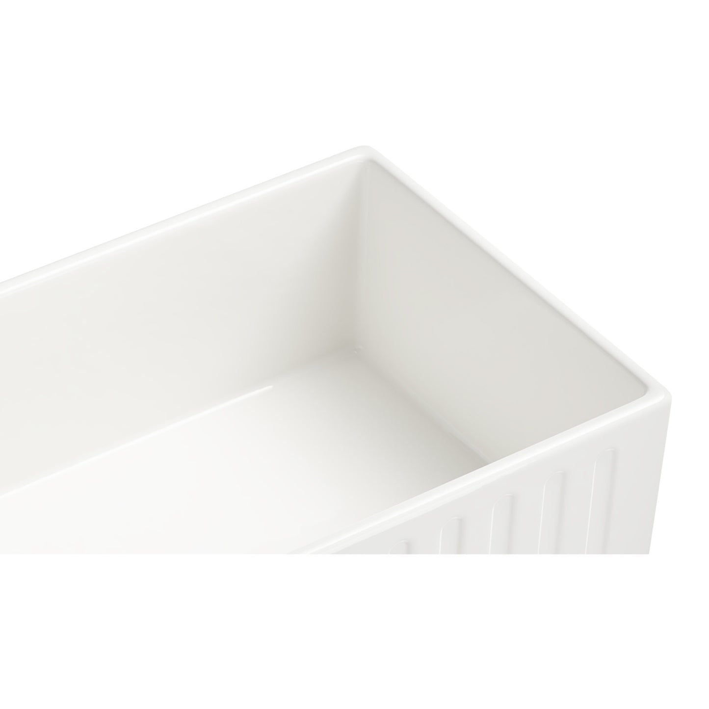 Deep White Single Bowl Farmhouse Kitchen Sink