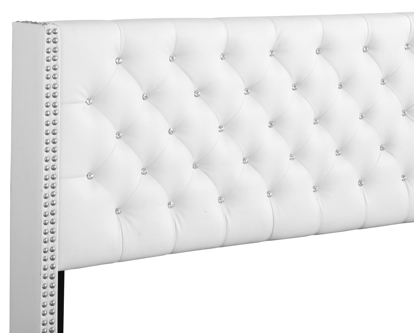 Julie G1918-FB-UP Full Upholstered Bed , WHITE