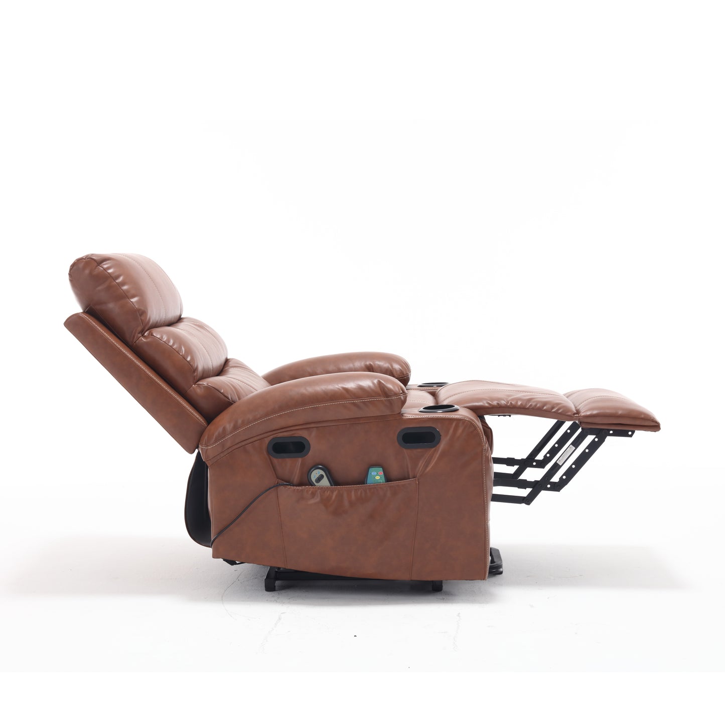 Electric Power Lift Recliner Chair with Massage, Heat, and Side Pockets for Elderly