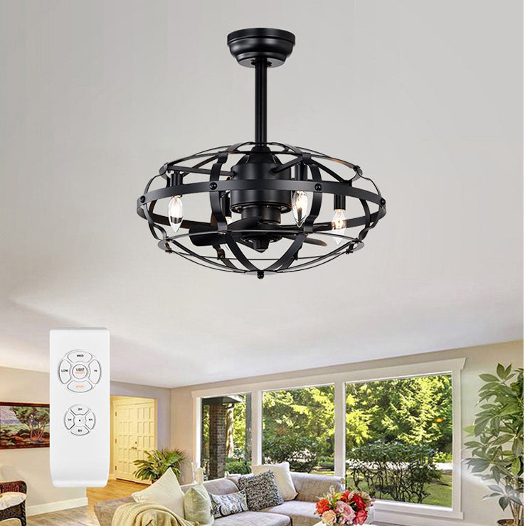 Bladeless Industrial Ceiling Fan with Reversible Motor and Remote Control