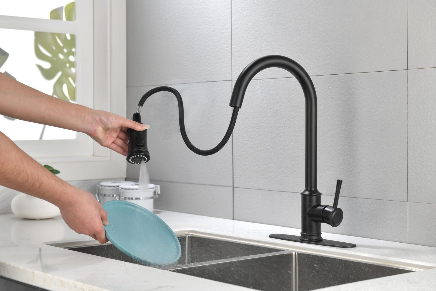 Touch Kitchen Faucet with Pull Down Sprayer