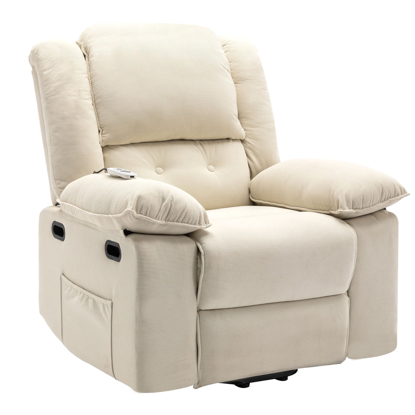 Adjustable Massage and Heating Power Lift Recliner Chair with Side Pocket