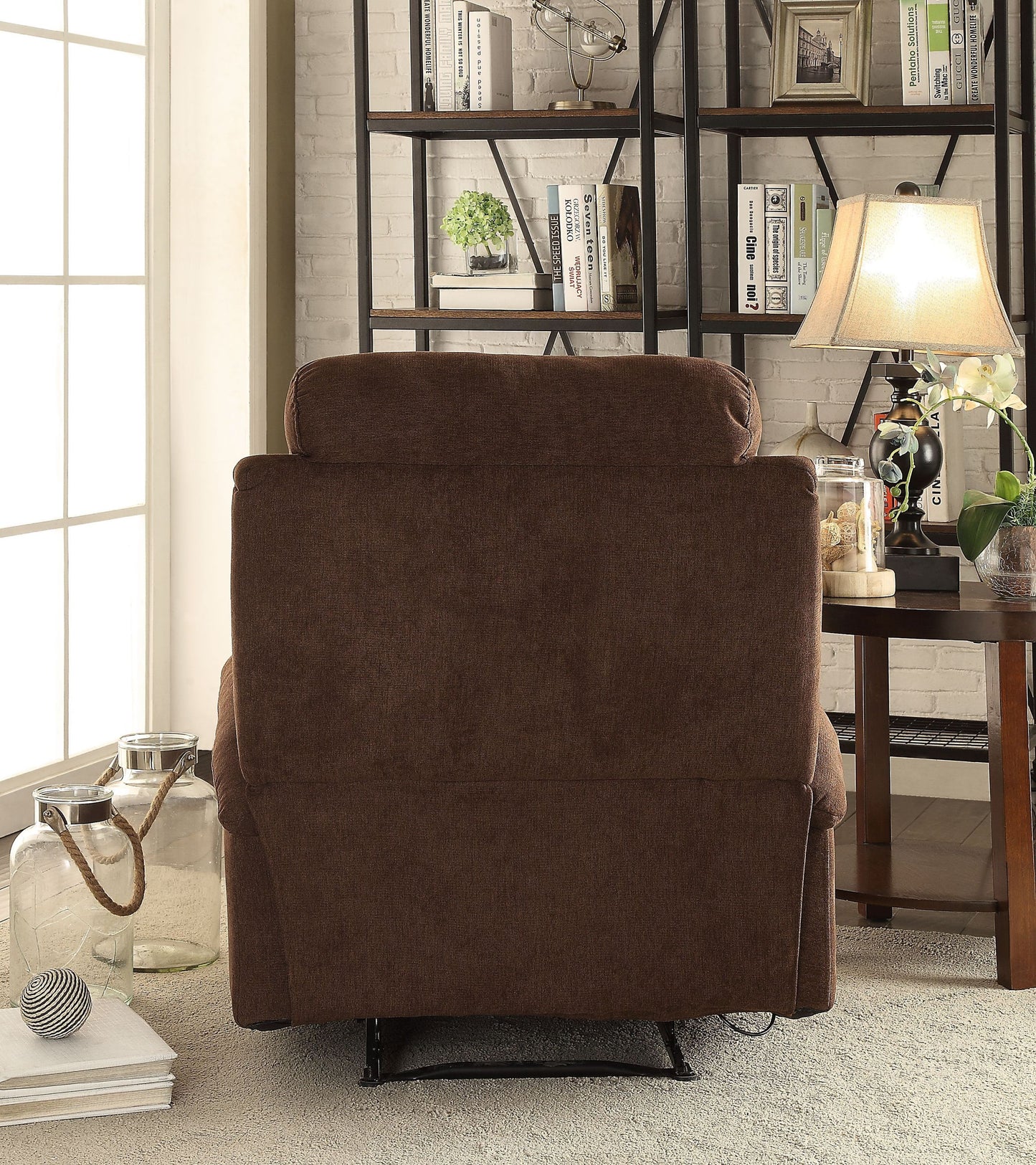 Chocolate Velvet Motion Recliner for Ultimate Comfort