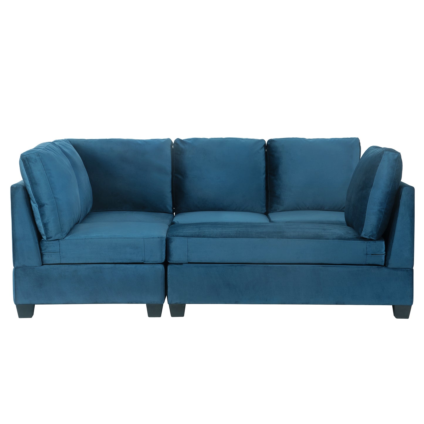 Modern L-Shaped Sectional Sofa with Convertible Chaise Lounge