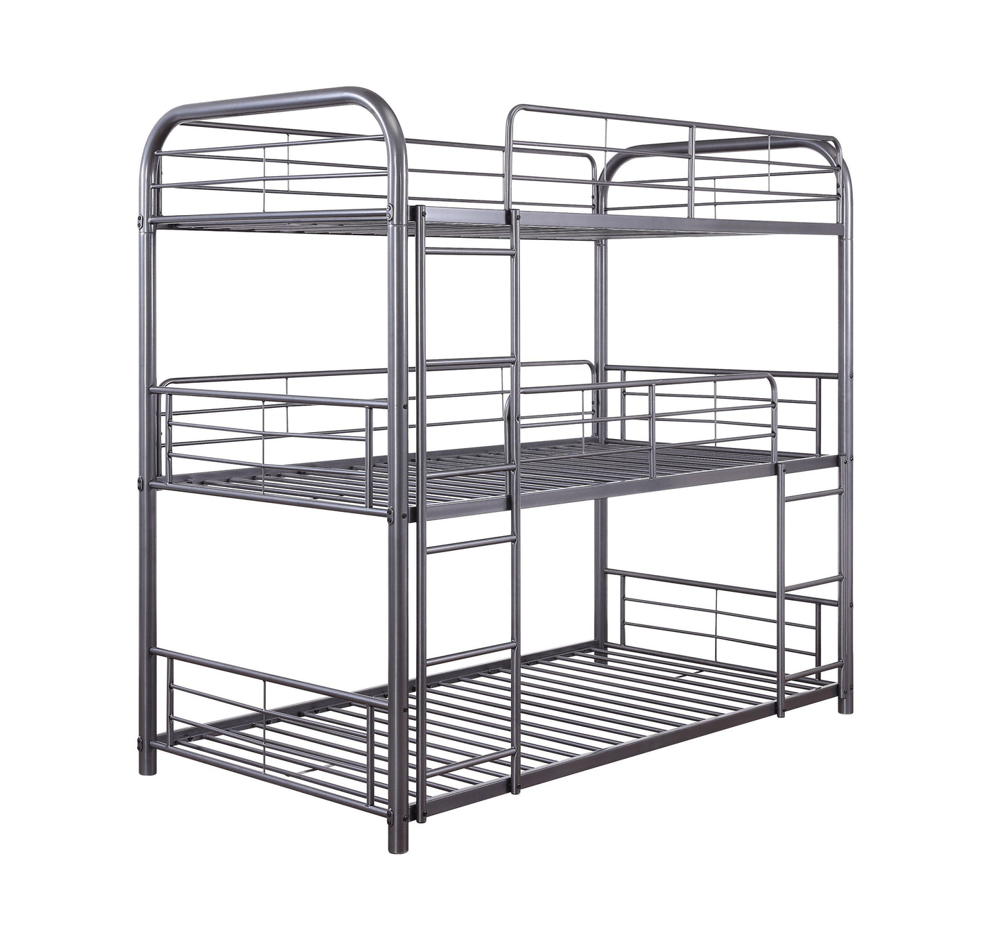 Cairo Triple Metal Bunk Bed in Gunmetal 38090